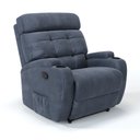 Ver imagem 1 de Poltrona do Papai Reclinável em Suede Cor Azul Dennin Reclinação Manual - Modelo Florença