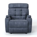 Ver imagem 2 de Poltrona do Papai Reclinável em Suede Cor Azul Dennin Reclinação Manual - Modelo Florença