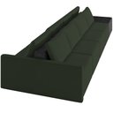 Ver imagem 7 de Sofá Ilha Modular para Sala 432cm com Puff Dublin K01 Veludo Verde e Sintético Preto - Lyam Decor