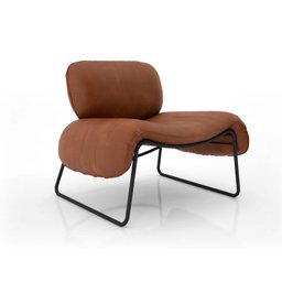 Poltrona Decorativa Versátil Calm Corino- Zahav Estofados - 1
