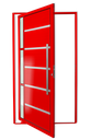Ver imagem 1 de Porta Pivotante Alumínio Lambril Miraggio c/Puxador D.Vermelho 120 Brimak