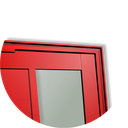 Ver imagem 3 de Porta Pivotante Alumínio Lambril Miraggio c/Puxador D.Vermelho 120 Brimak