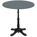 Ver imagem 1 de Base de Mesa Apus em Ferro Preto 75 Cm (alt) Tampo Mdp Redondo Grafito 60 Cm (larg) X 2,5 Cm (alt)