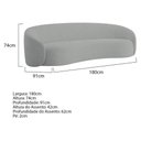 Ver imagem 6 de Sofá 3 Lugares 180cm Orgânico Luxo Recepção Amore Bouclé Adj Decor Cinza