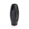 Vaso Rosto Preto Mate Em Cerâmica 25x12cm - 3