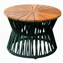 Ver imagem 1 de Mesa Monza de Corda Náutica Tampo Madeira em Alumínio Trama Original