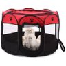 Cercadinho Para Cachorros Gatos Dobrável Portátil Grande Cor:Vermelha - 1