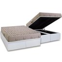 Ver imagem 1 de Cama Box Baú Queen: Colchão Espuma D33 Herval Cannes + Base Crc Courano White(158x198)
