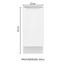 Balcão 35 Cm 1 Porta (sem Tampo) Branco/Branco Veludo - 10