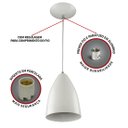 Ver imagem 3 de Lustre Pendente Vegas Premium Gourmet em Aluminio Branco