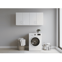 Ver imagem 3 de Armário Aéreo 120cm 4 Portas Mdf Branco Premium