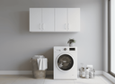Ver imagem 3 de Armário Aéreo 120cm 4 Portas Mdf Branco Premium