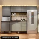 Ver imagem 2 de Armário de Cozinha 4 peças Balcão sem Tampo 150cm Lina14 K02 Gris/Freijó - Mpozenato