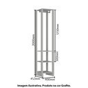 Ver imagem 4 de Estante Closet 40cm 3 Prateleiras e 1 Cabideiro - Grafite