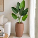Ver imagem 3 de Vaso Fibra de Vidro Atenas P 52cm Decorativo Amêndoa Fosco