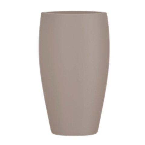 Vaso Fibra de Vidro Atenas P 52cm Decorativo Amêndoa Fosco