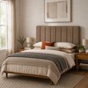 Ver imagem 1 de Cabeceira para Cama Casal Estofada 1,38 m Mel Vilajo: Suede Camurça
