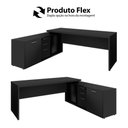 Ver imagem 6 de Mesa Escritório 1,70m Armário 1 Cx de Tomadas Pés Painel F5