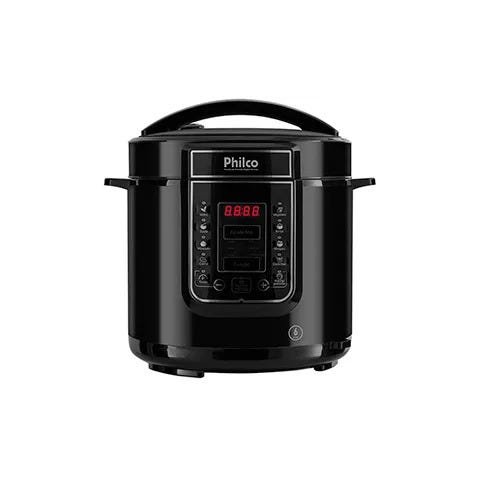 Panela de Pressão Digital 6L Inox Preta Philco 220V