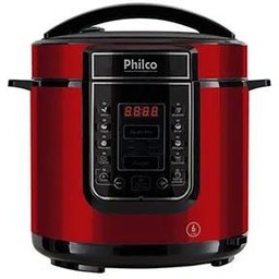 Panela de Pressão Digital Philco 6l Inox Vermelha 127v - 1 Panela de Pressão Digital Philco 6l Inox Vermelha 127v - 1