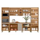 Ver imagem 1 de Cozinha Modulada Allure Linea Brasil 6 Peças A01m6 Jequitiba/gris Fosco