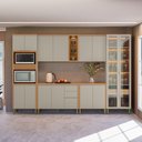 Ver imagem 2 de Cozinha Modulada Allure Linea Brasil 6 Peças A01m6 Jequitiba/gris Fosco