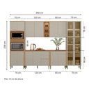 Ver imagem 3 de Cozinha Modulada Allure Linea Brasil 6 Peças A01m6 Jequitiba/gris Fosco