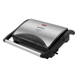 Sanduicheira e Grill Britânia Press Inox Placa Duo 127V - 1