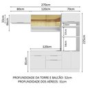 Ver imagem 4 de Armário de Cozinha Completa 270cm Branco Stella Madesa 09
