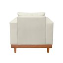 Ver imagem 4 de Kit 2 Poltronas Living + Sofá 3 Lugares Base Madeira Suede Cor:bege