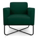 Ver imagem 4 de Poltrona Decorativa Base Industrial X Preta Maressa S23 Suede Verde - Ibiza