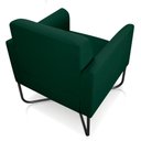 Ver imagem 3 de Poltrona Decorativa Base Industrial X Preta Maressa S23 Suede Verde - Ibiza
