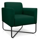 Ver imagem 1 de Poltrona Decorativa Base Industrial X Preta Maressa S23 Suede Verde - Ibiza