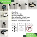 Ver imagem 5 de Kit Acessórios Para Banheiro Com Ventosa 7 Peças Preto Elg