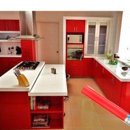 Papel Adesivo Contact Leotack Vermelho com 10 metros Paredes/Móveis/Eletrodomésticos - 2