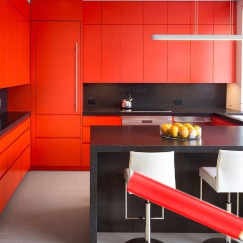 Papel Adesivo Contact Leotack Vermelho com 10 metros Paredes/Móveis/Eletrodomésticos