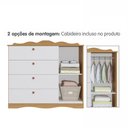 Ver imagem 4 de Jogo de Quarto Infantil Encanto Guarda Roupa e Cômoda Nature/branco - Permóbili Baby