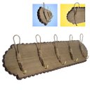 Ver imagem 1 de Cabideiro de Madeira e Metal com Fibra Natural - Parede