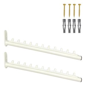 Duas Araras Rt Inclinadas de Parede 40cm Aço Modelo Fixo Estrutura Resistente Ambientes Comerciais