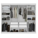 Ver imagem 2 de Guarda Roupa 08 Pts Andara Soft 2024 - C/ Espelho e C/pes Pvc Branco - La 2.36