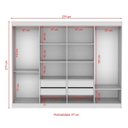 Ver imagem 4 de Guarda-Roupa Casal 8 Portas 4 Gavetas Internas Madri Madesa