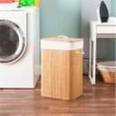 Ver imagem 3 de Cesto de Bambu Natural Retangular Grande 60cm para Banheiro e Lavanderia - Mek