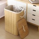 Ver imagem 4 de Cesto de Bambu Natural Retangular Grande 60cm para Banheiro e Lavanderia - Mek