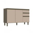 Ver imagem 1 de Gabinete de Cozinha Modulado Balcão Connect C- 3 Portas e 2 Gavetas P- Pia 120cm Off White - Henn
