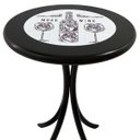 Ver imagem 3 de Mesa Madeira Azulejo 60cm - Bistrô Fixa 78cm - Preta - More Wine