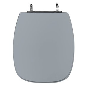 Assento Sanitário Poliéster para Louça Stylus (celite) Aço (reb. Oculto) Cinza Pérola