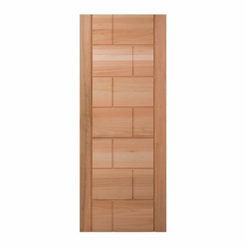 Folha de Porta Maciça em Eucalipto Acabamento Natural 210x90cm PM94 Talismã Cruzeiro Portas