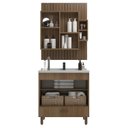 Ver imagem 4 de Gabinete para Banheiro com Espelheira Ripado