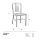 Ver mais imagens de Cadeira Navy - Metal Natural - Galvanizada