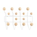 Ver imagem 2 de Cabideiro de parede Charles Eames Hang It All - Branco com castanho claro